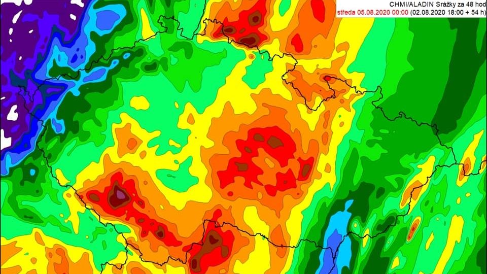 Česko zasáhnou silné deště, varovali meteorologové